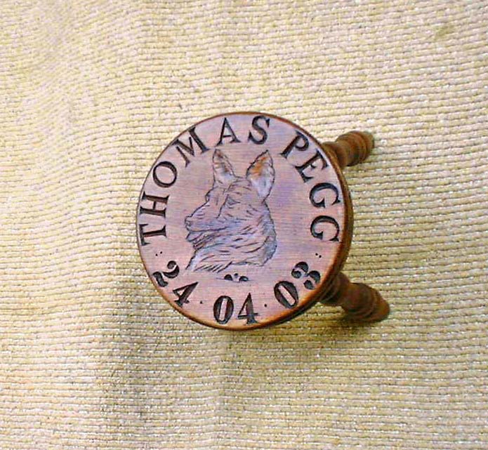 Hand Carved Thomas Pegg Stool Hand Carved Thomas Pegg Stool